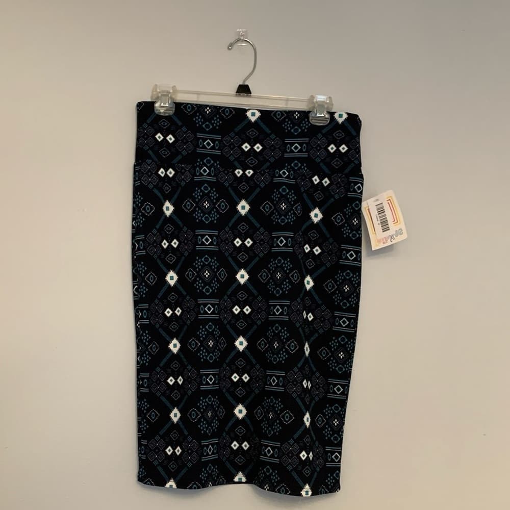 NWT LuLaRoe Cassie Pencil Skirt Geometric Tribal Print Stretch Medium (10-12) - Thumbnail 4