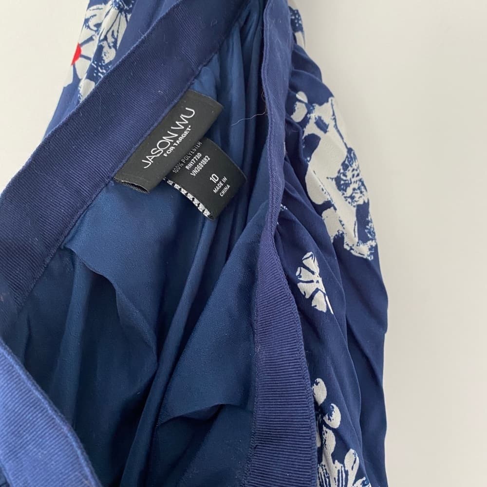 NWOT Jason Wu X Target Blue Pleated Floral Skirt Women’s Size 10 Cottagecore - Thumbnail 2