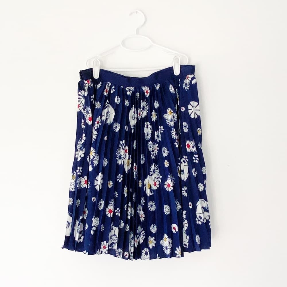 NWOT Jason Wu X Target Blue Pleated Floral Skirt Women’s Size 10 Cottagecore - Thumbnail 5