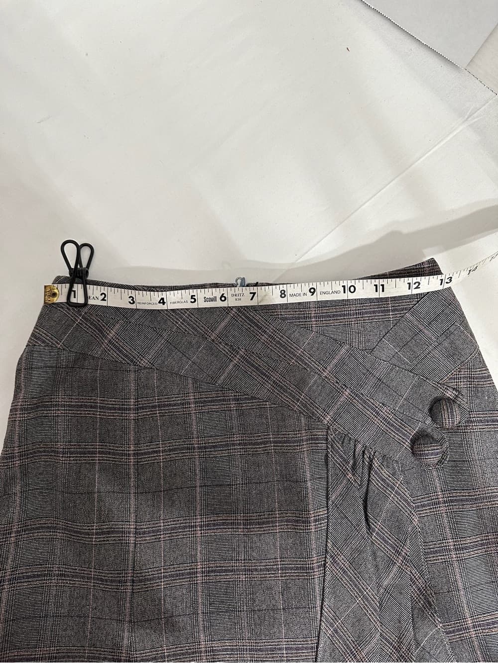 Nanette Lepore Plaid Wool Blend Asymmetrical Skirt Vintage Y2K Size 4 Academia - Thumbnail 9