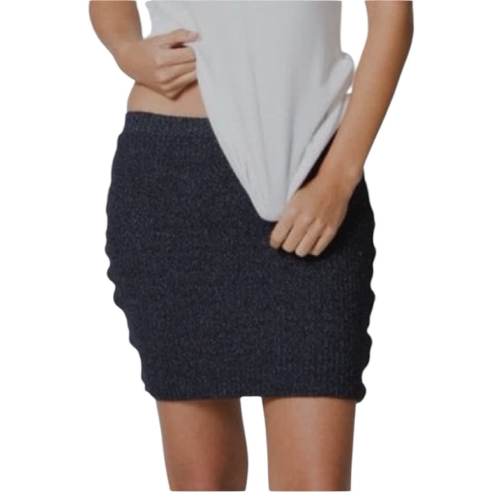 Monrow x Revolve Ribbed Knit Mini Pencil Skirt Elastic Waist Size XS X-Small - Thumbnail 14