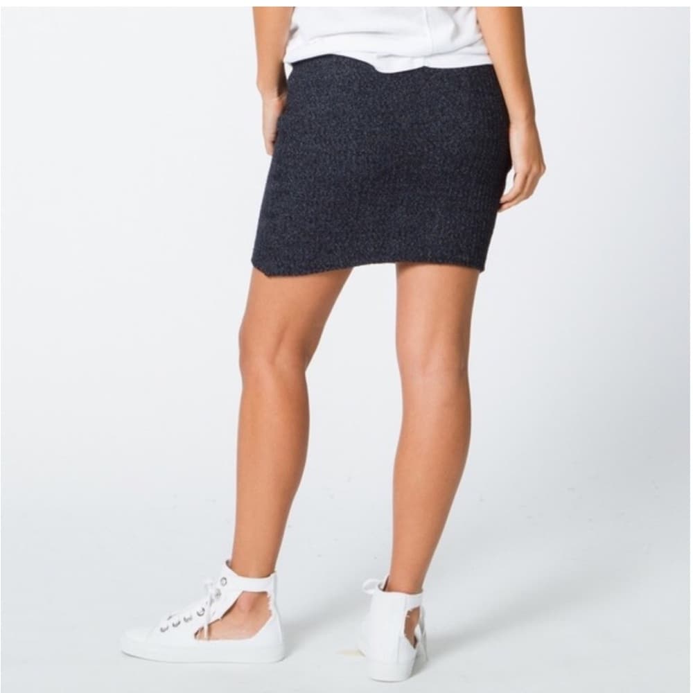 Monrow x Revolve Ribbed Knit Mini Pencil Skirt Elastic Waist Size XS X-Small - Thumbnail 12
