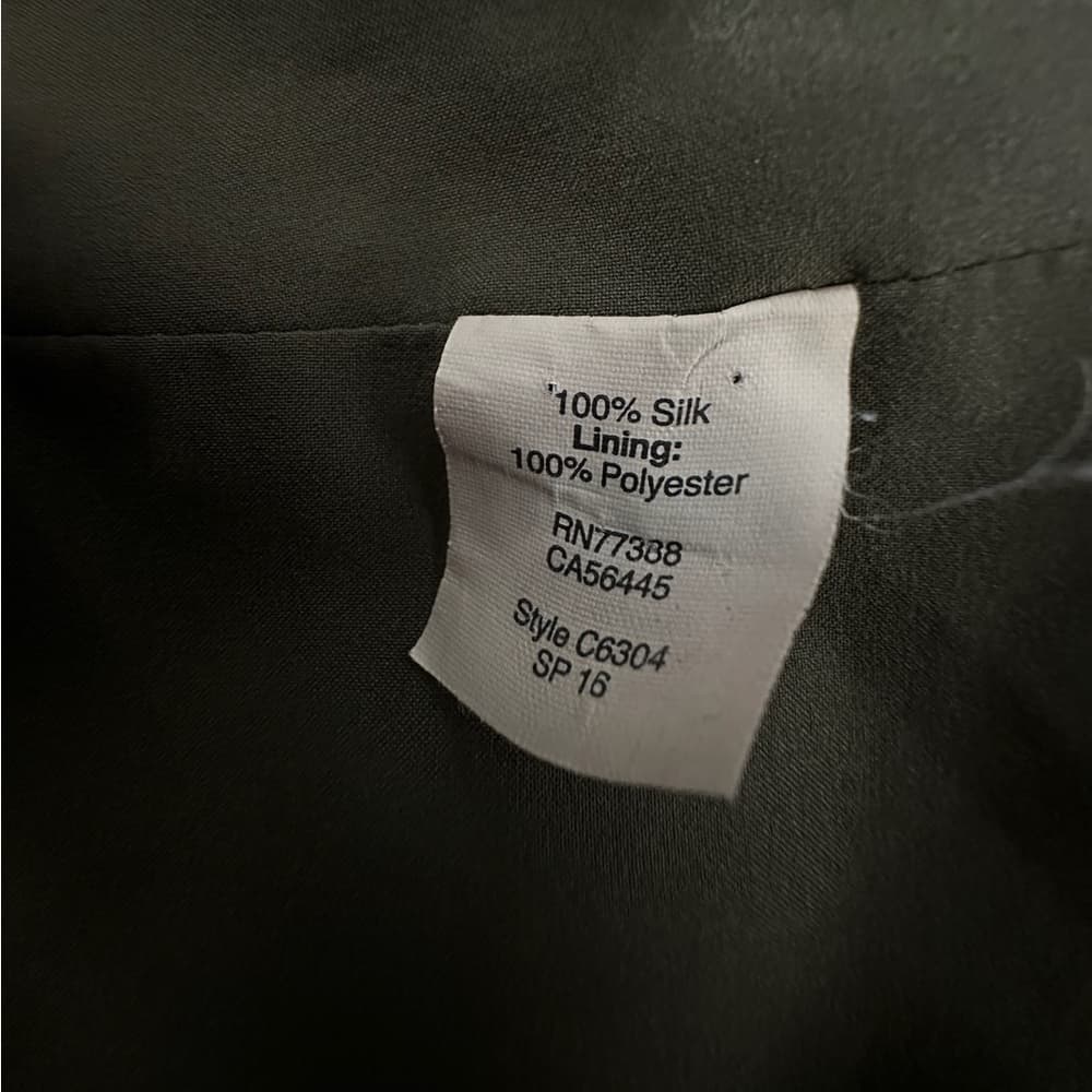 Madewell Olive Green Island Skirt 100% Silk Midi Medium Minimalist SEE NOTE - Thumbnail 10