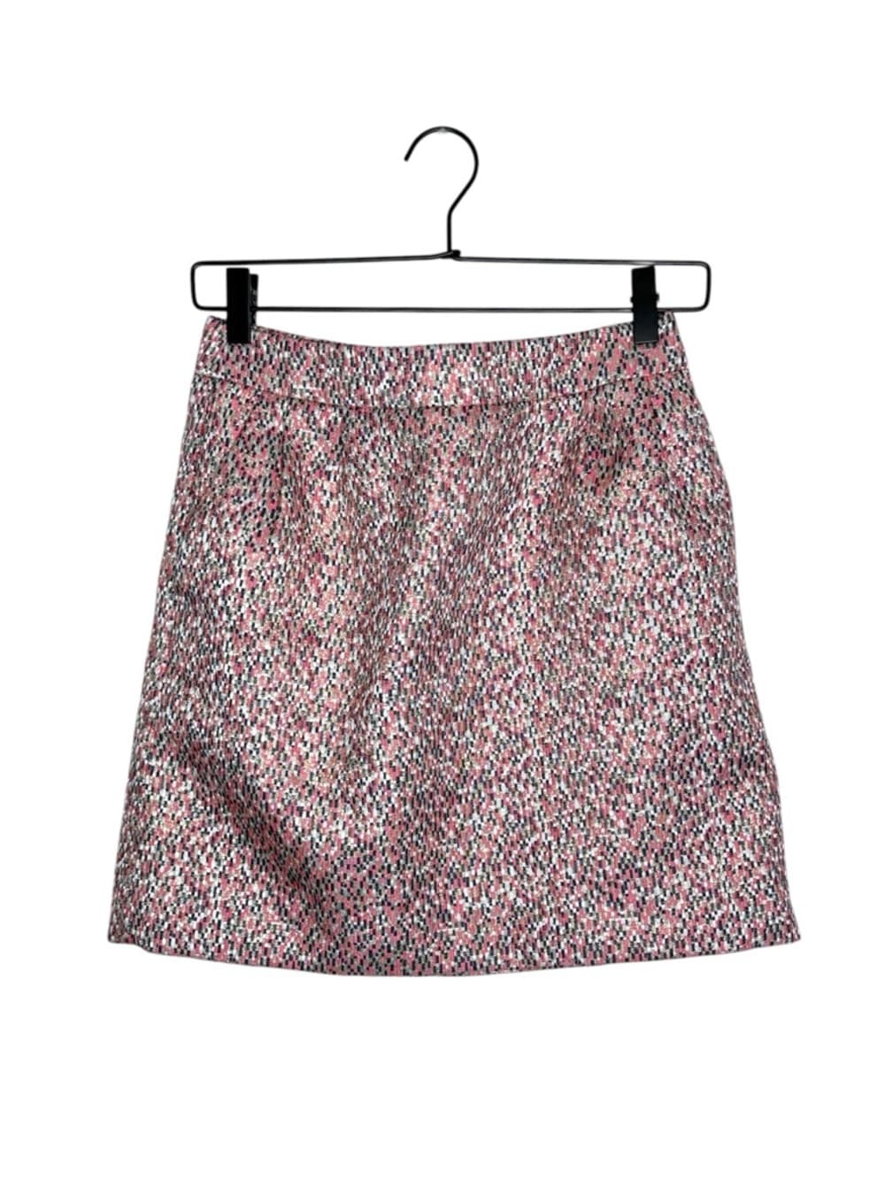 J.Crew Factory Metallic Tweed Mini Skirt Gold Textured Lined Preppy Size 00 - Thumbnail 10