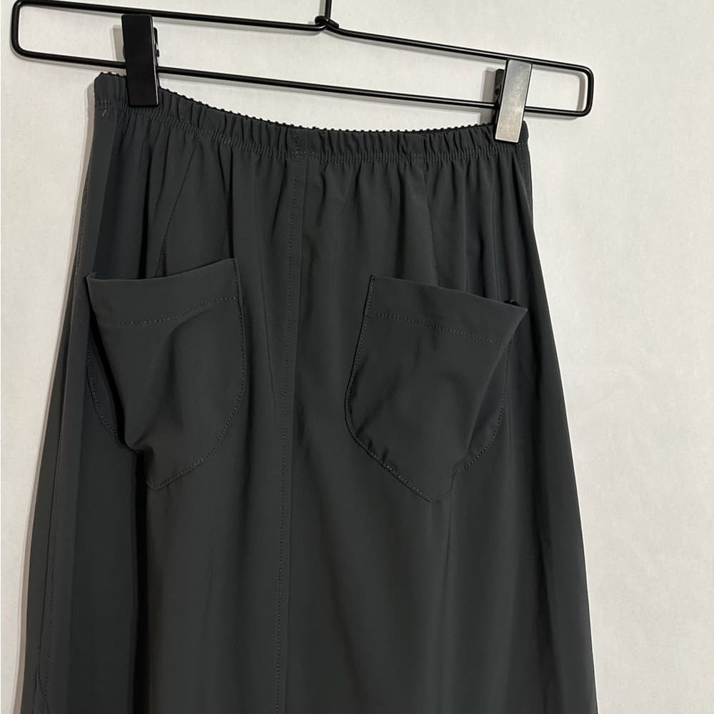 Porto Black Ruched Seam Sculptural Skirt Size 0 Dramatic Art Teacher Avant Garde - Thumbnail 4