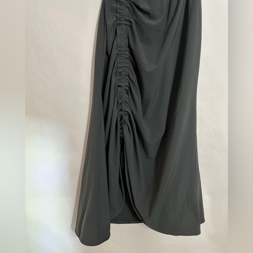Porto Black Ruched Seam Sculptural Skirt Size 0 Dramatic Art Teacher Avant Garde - Thumbnail 6