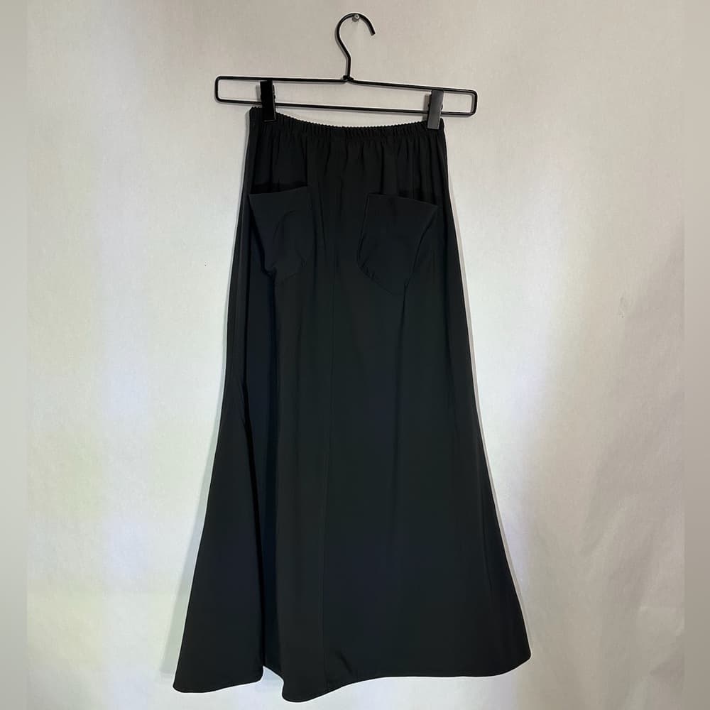 Porto Black Ruched Seam Sculptural Skirt Size 0 Dramatic Art Teacher Avant Garde - Thumbnail 5