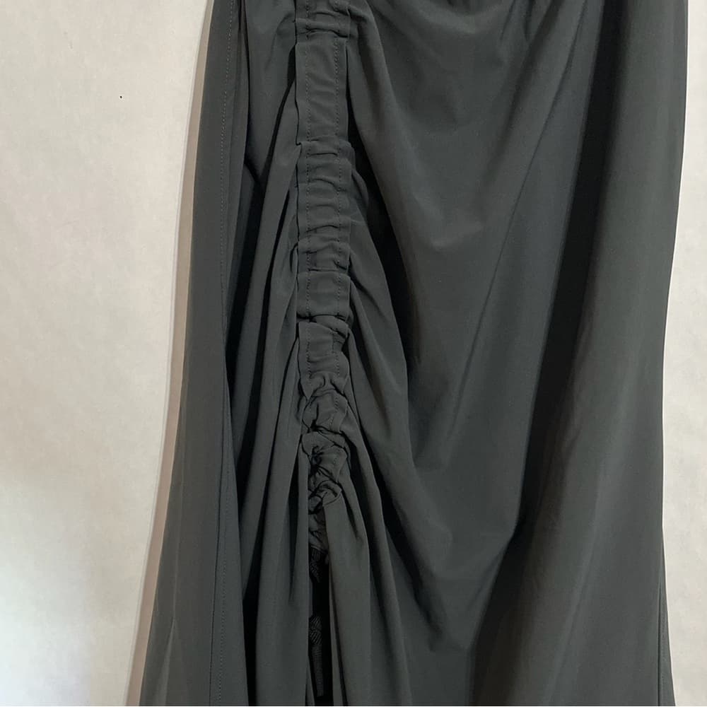 Porto Black Ruched Seam Sculptural Skirt Size 0 Dramatic Art Teacher Avant Garde - Thumbnail 7