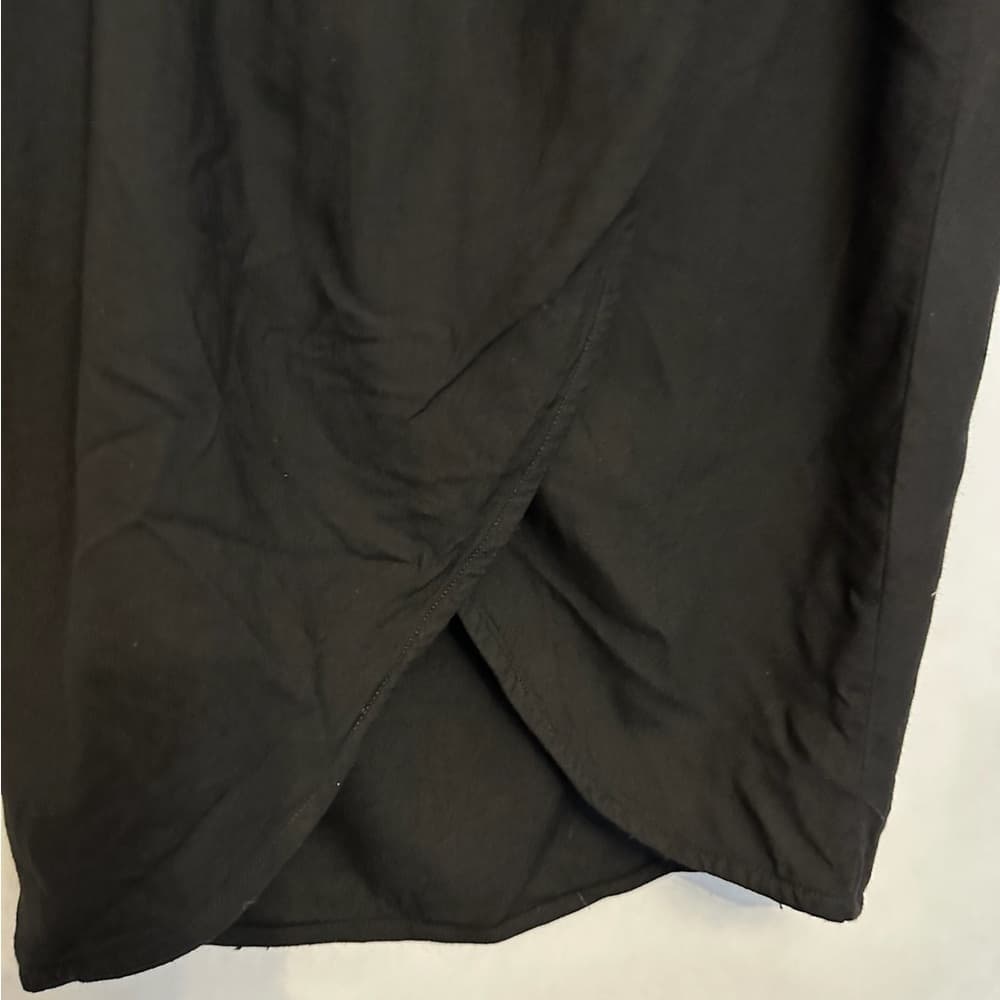 French Connection Black Draped Tulip Midi Skirt - Size Small - Vintage, Y2K - Thumbnail 5
