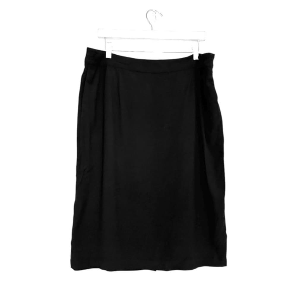 Universal Standard Black Danube Midi Pencil Drape Skirt Small (14/16 See Chart) - Thumbnail 13