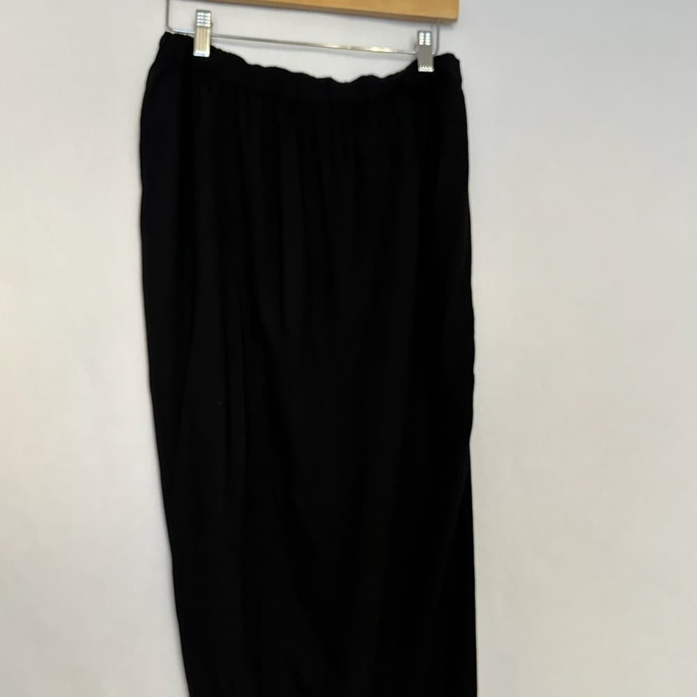 French Connection Black Draped Tulip Midi Skirt - Size Small - Vintage, Y2K - Thumbnail 3
