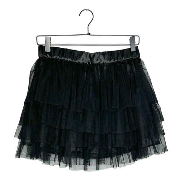 Forever 21 Black Tiered Tulle Mini Skirt Elastic Waist Size Medium Y2K NWOT - Thumbnail 8