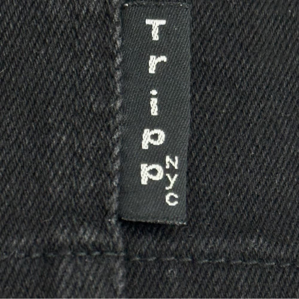 Tripp NYC Black Studded Lace-Up Mini Skirt Size 7 Y2K Goth Vintage Rare - Thumbnail 6