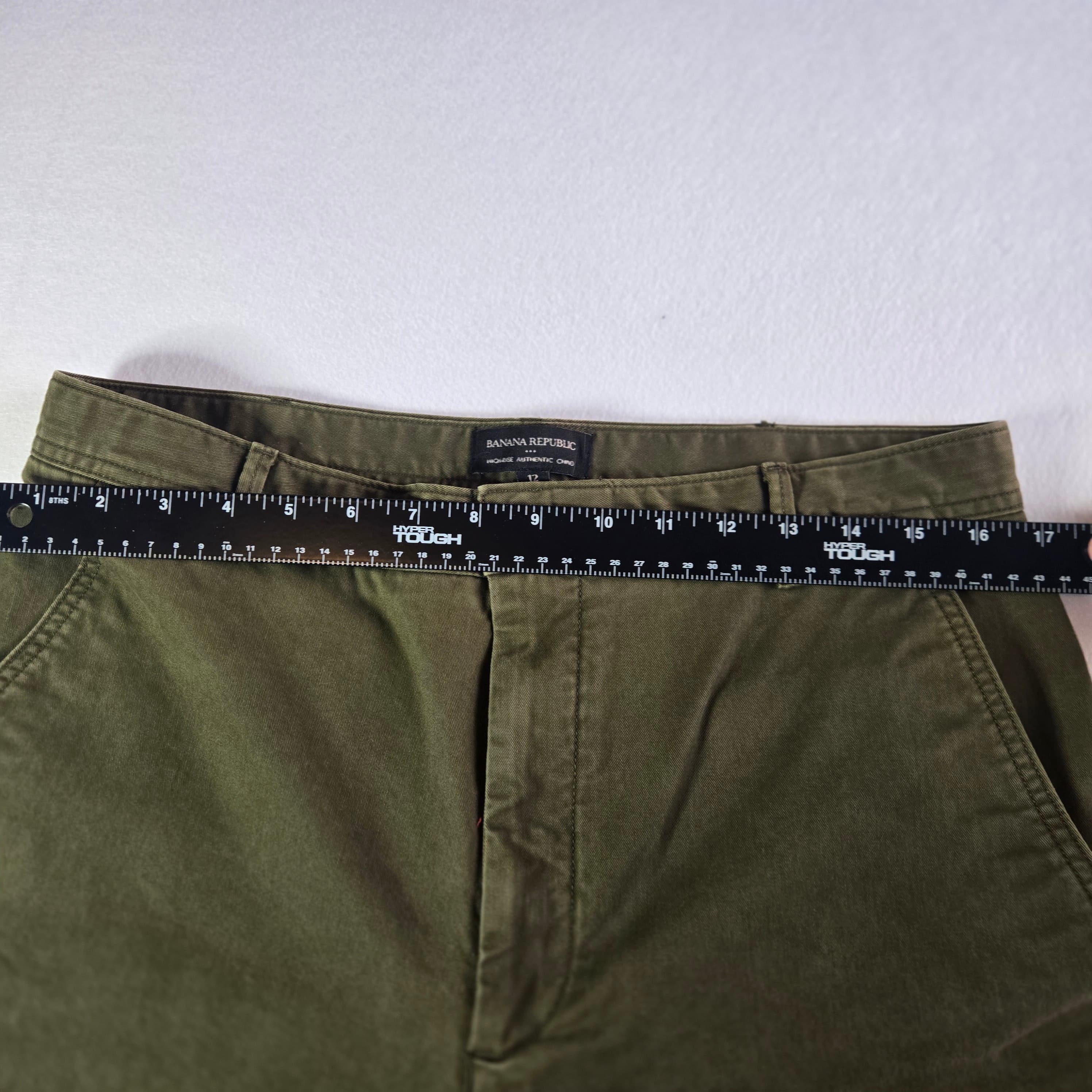 Banana Republic Women's Olive Green Pants Size 12 - Thumbnail 4