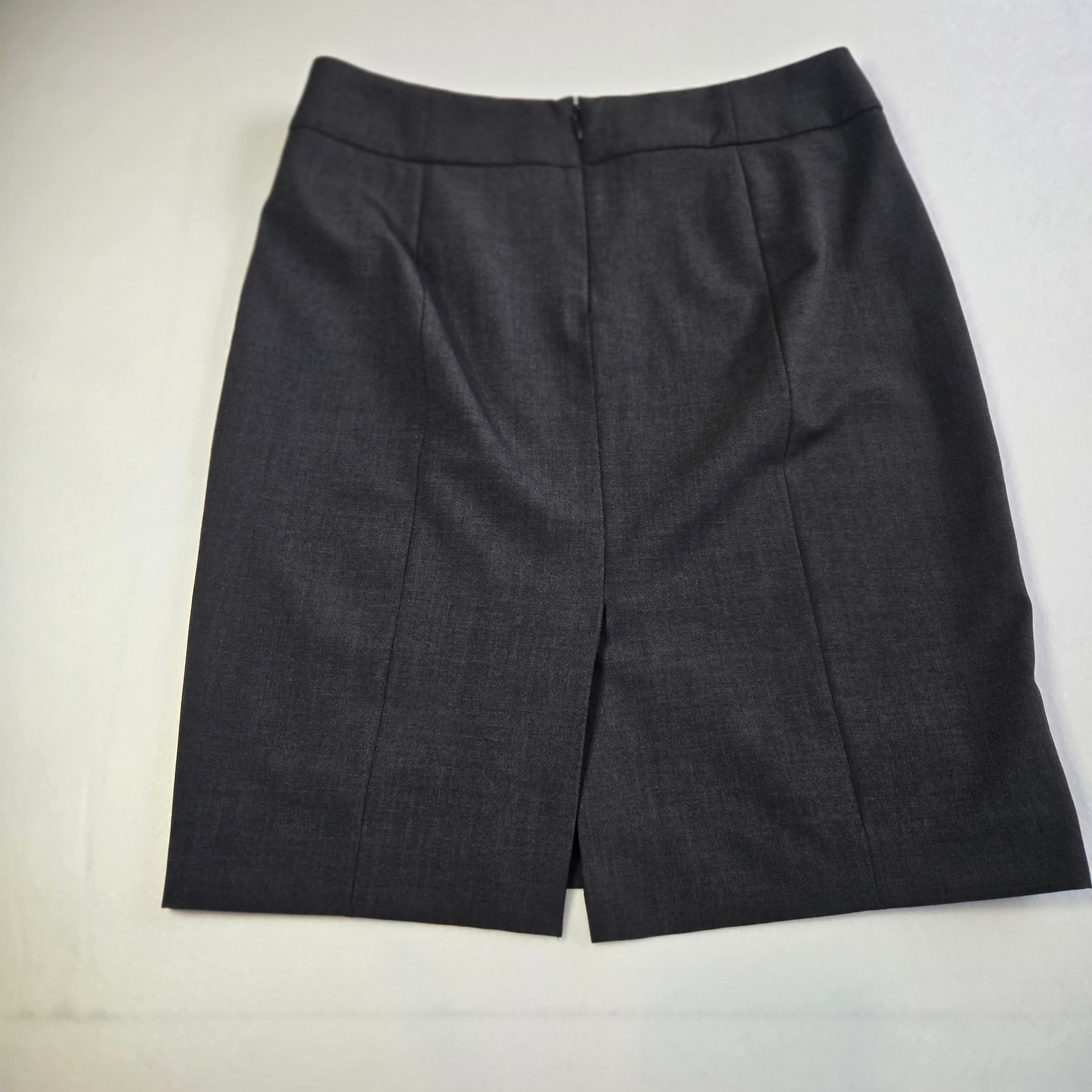 Calvin Klein Women's Charcoal Pencil Skirt Size 4P - Thumbnail 2