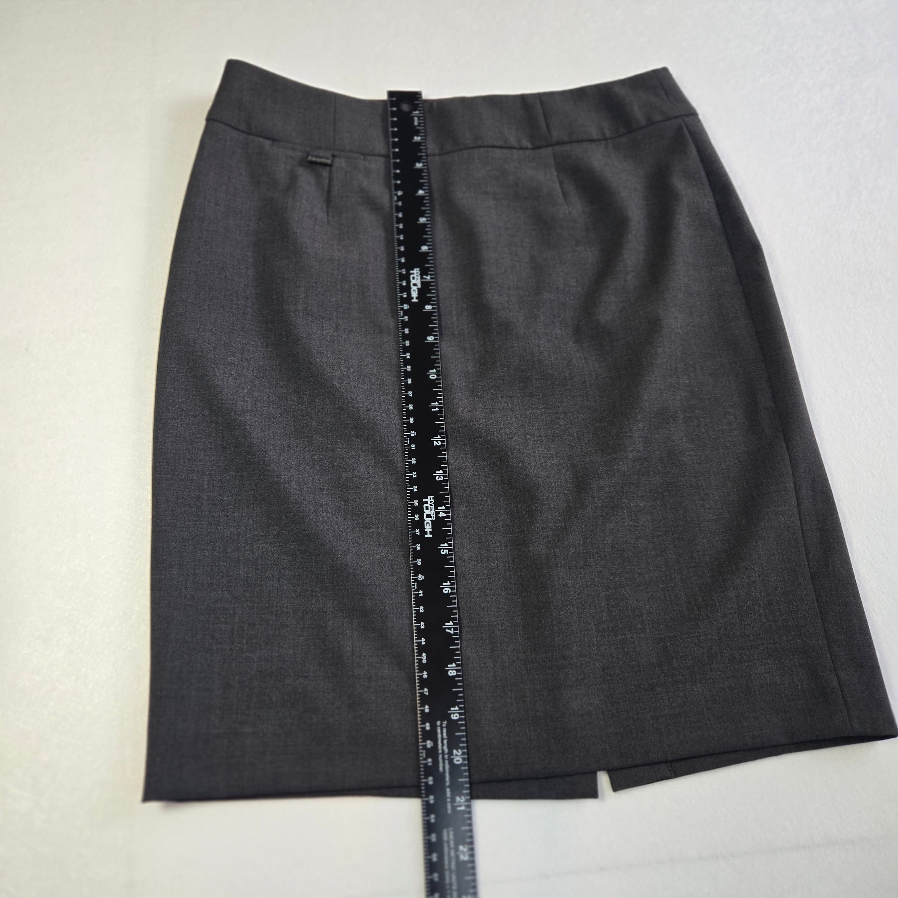 Calvin Klein Women's Charcoal Pencil Skirt Size 4P - Thumbnail 4
