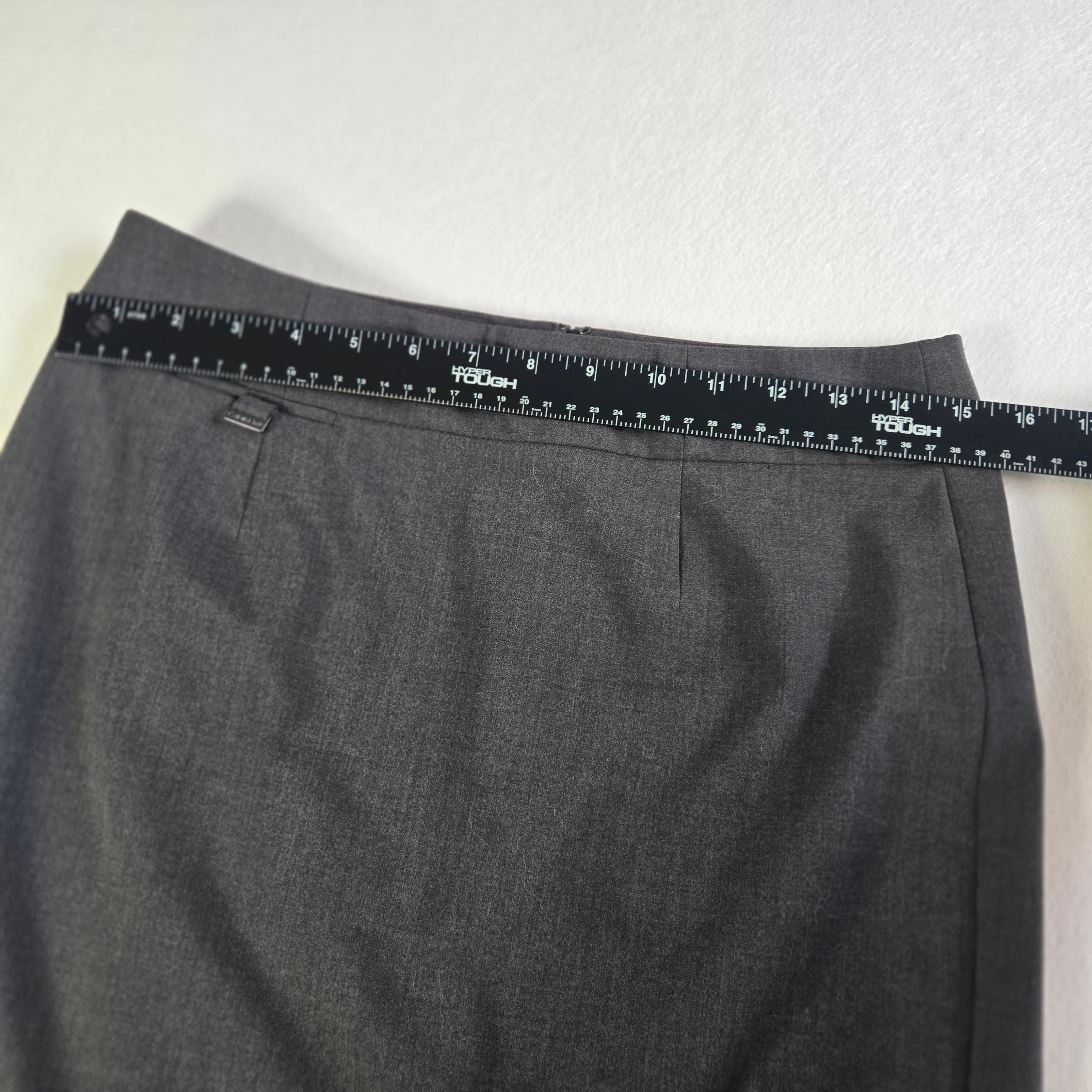 Calvin Klein Women's Charcoal Pencil Skirt Size 4P - Thumbnail 3