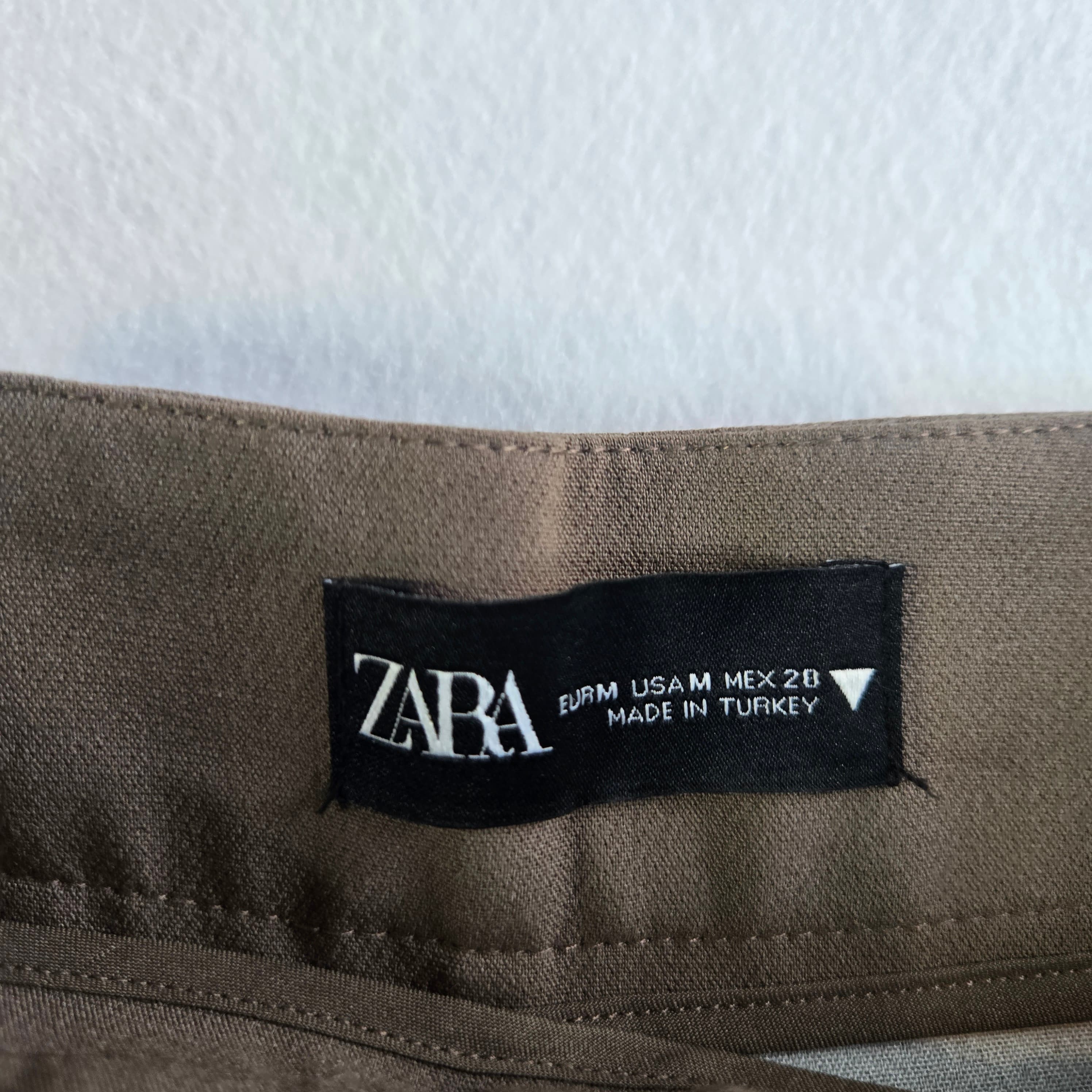 Women's Khaki Wrap Shorts with Side Zipper - Thumbnail 5