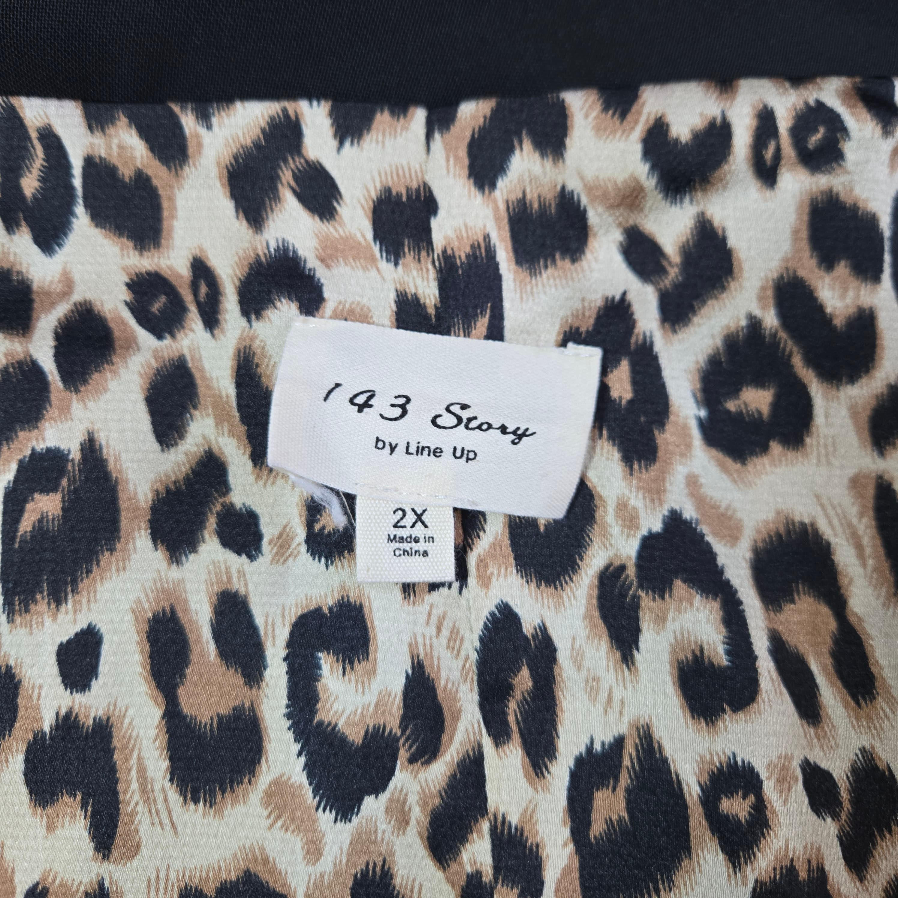 Black Blazer with Leopard Print Lining Size 2X - Thumbnail 7