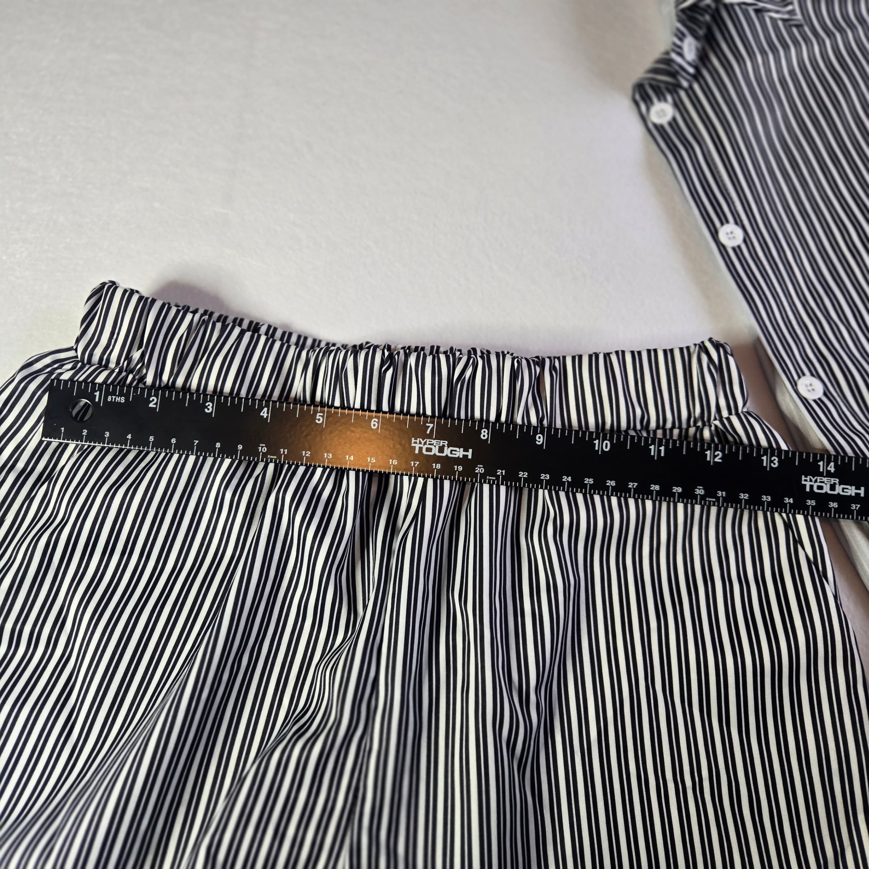 Striped Button-Up Shirt and Shorts Set - Thumbnail 2