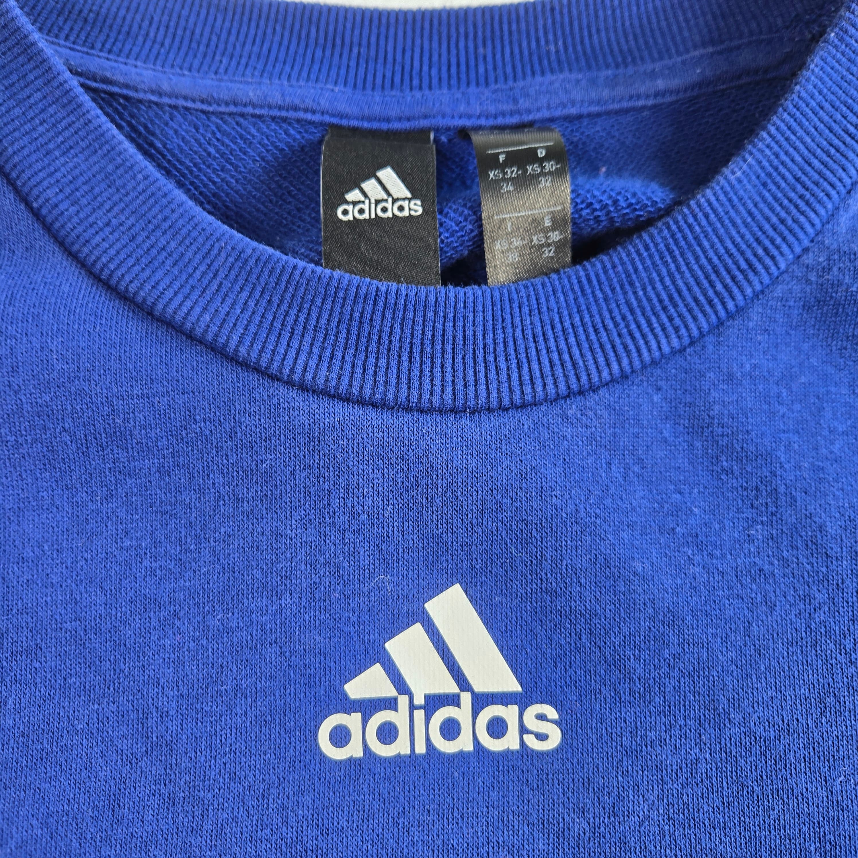 Adidas Blue Crewneck Sweatshirt XS - Thumbnail 3