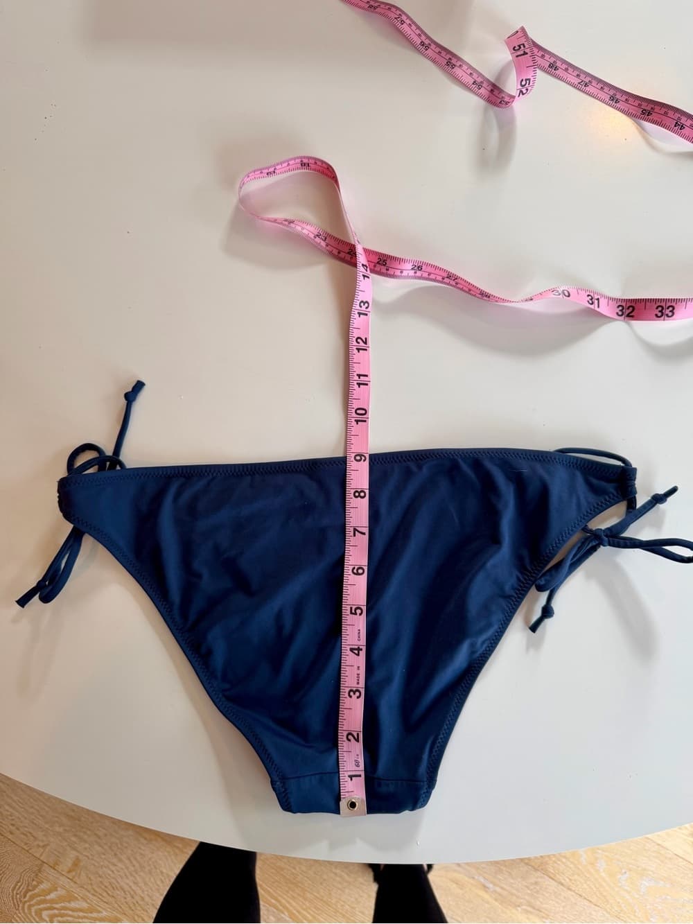 Navy Blue Embroidered Bikini Bottoms - Thumbnail 2