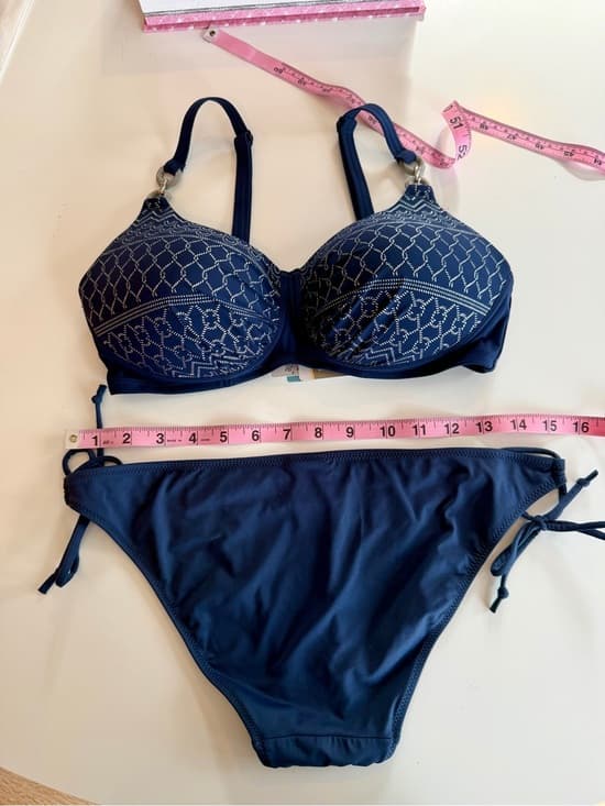 Timeless Navy Embellished Bikini Set - Thumbnail 6