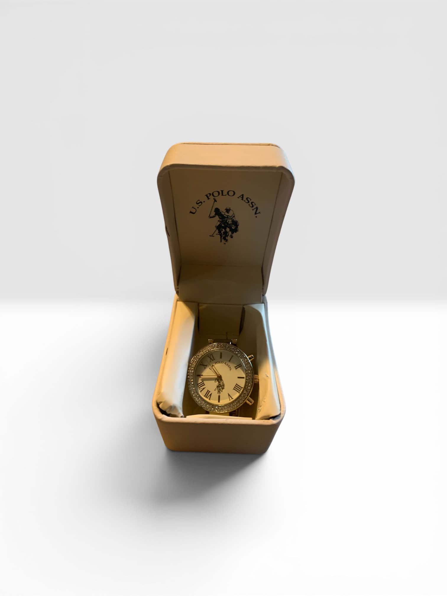 U.S. Polo Assn. Women's Gold-Tone Watch with Crystal Accents - Thumbnail 3