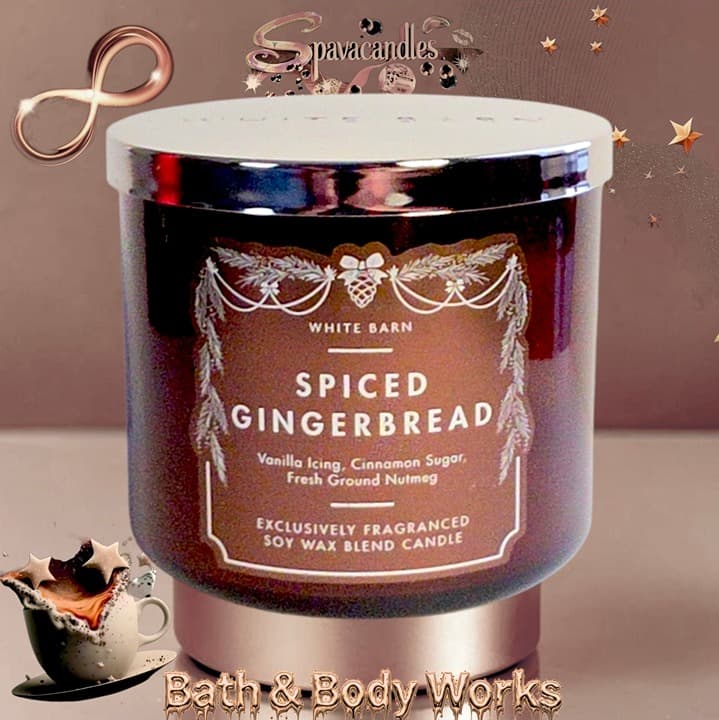 Bath & Body Works 3Wick Candle Spiced Gingerbread US SELLER - Thumbnail 5