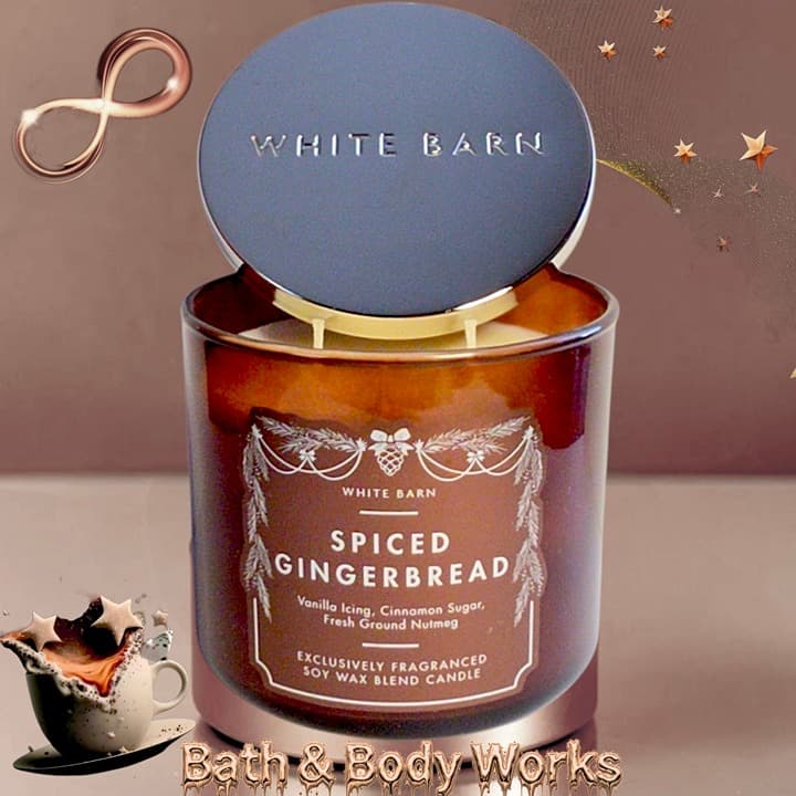 Bath & Body Works 3Wick Candle Spiced Gingerbread US SELLER - Thumbnail 2