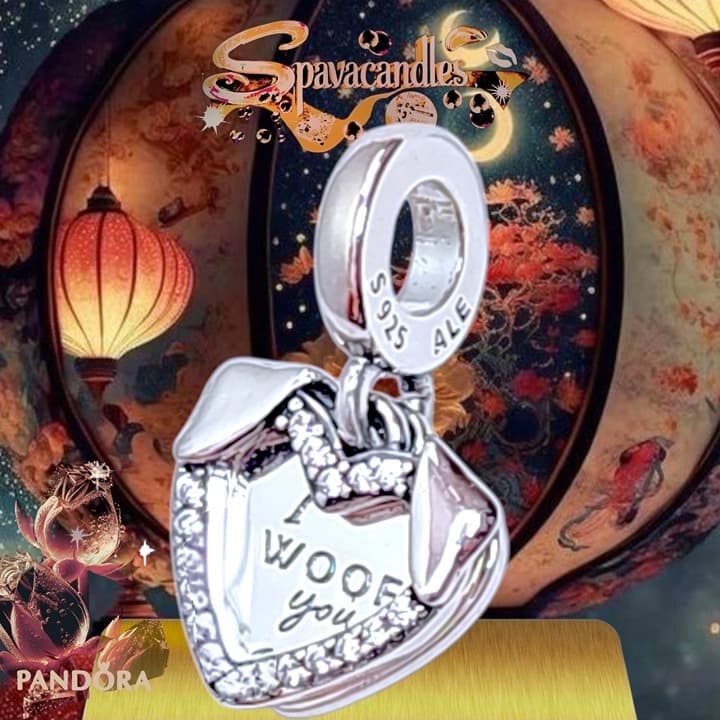 Pandora Heart I woof you/ dog ears charm US SELLER - Thumbnail 7