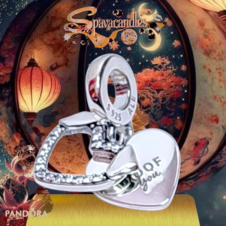 Pandora Heart I woof you/ dog ears charm US SELLER - Thumbnail 6