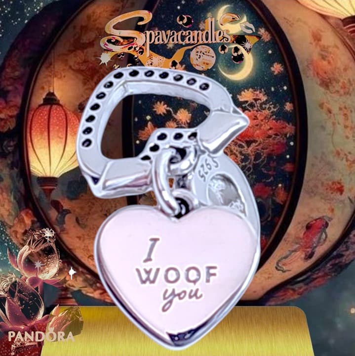 Pandora Heart I woof you/ dog ears charm US SELLER - Thumbnail 5