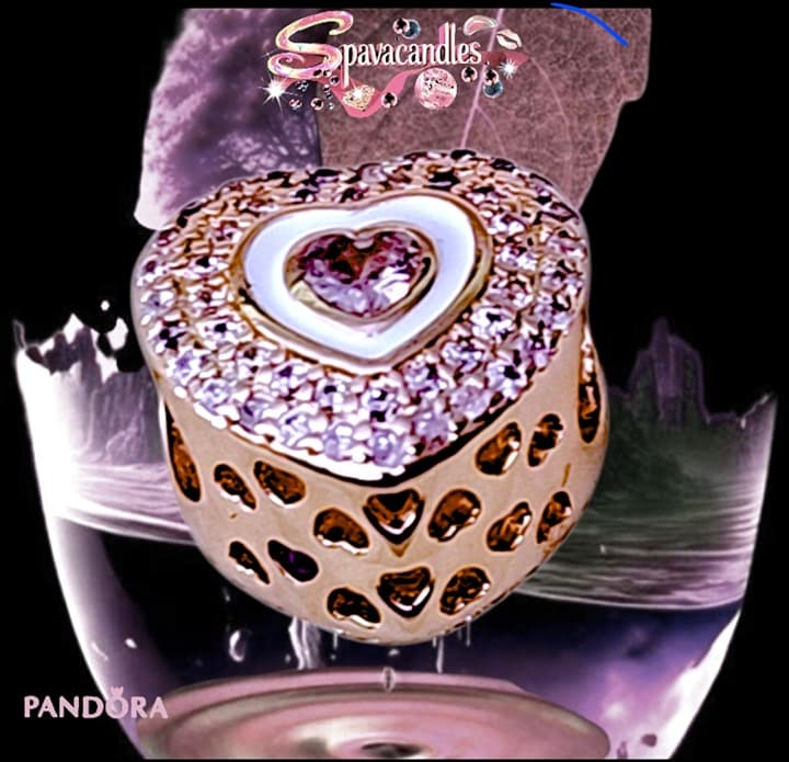 Pandora Pink Pavé Heart Charm 14k Rose Gold Plated US SELLER - Thumbnail 3