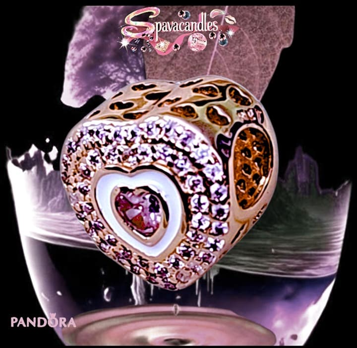 Pandora Pink Pavé Heart Charm 14k Rose Gold Plated US SELLER - Thumbnail 7