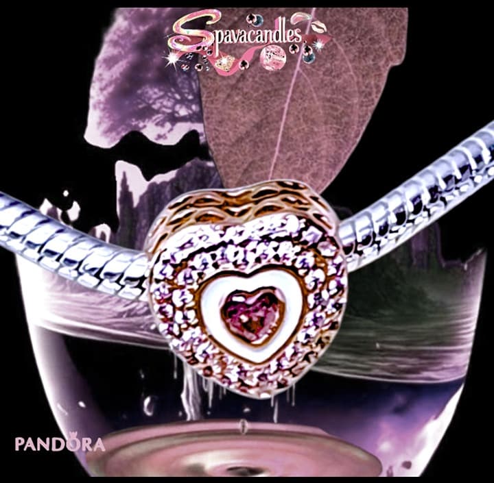 Pandora Pink Pavé Heart Charm 14k Rose Gold Plated US SELLER - Thumbnail 6