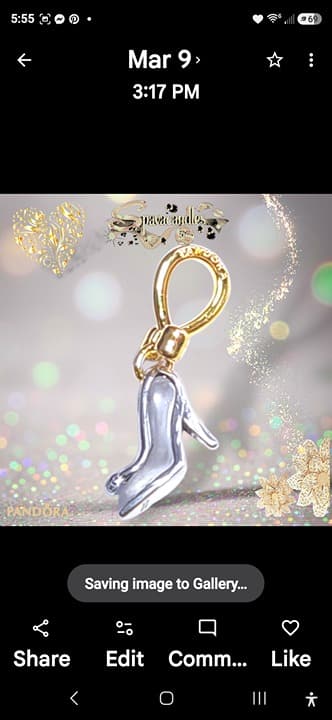 Disney Princess Cinderella Shoe Dangle Charm - Thumbnail 7