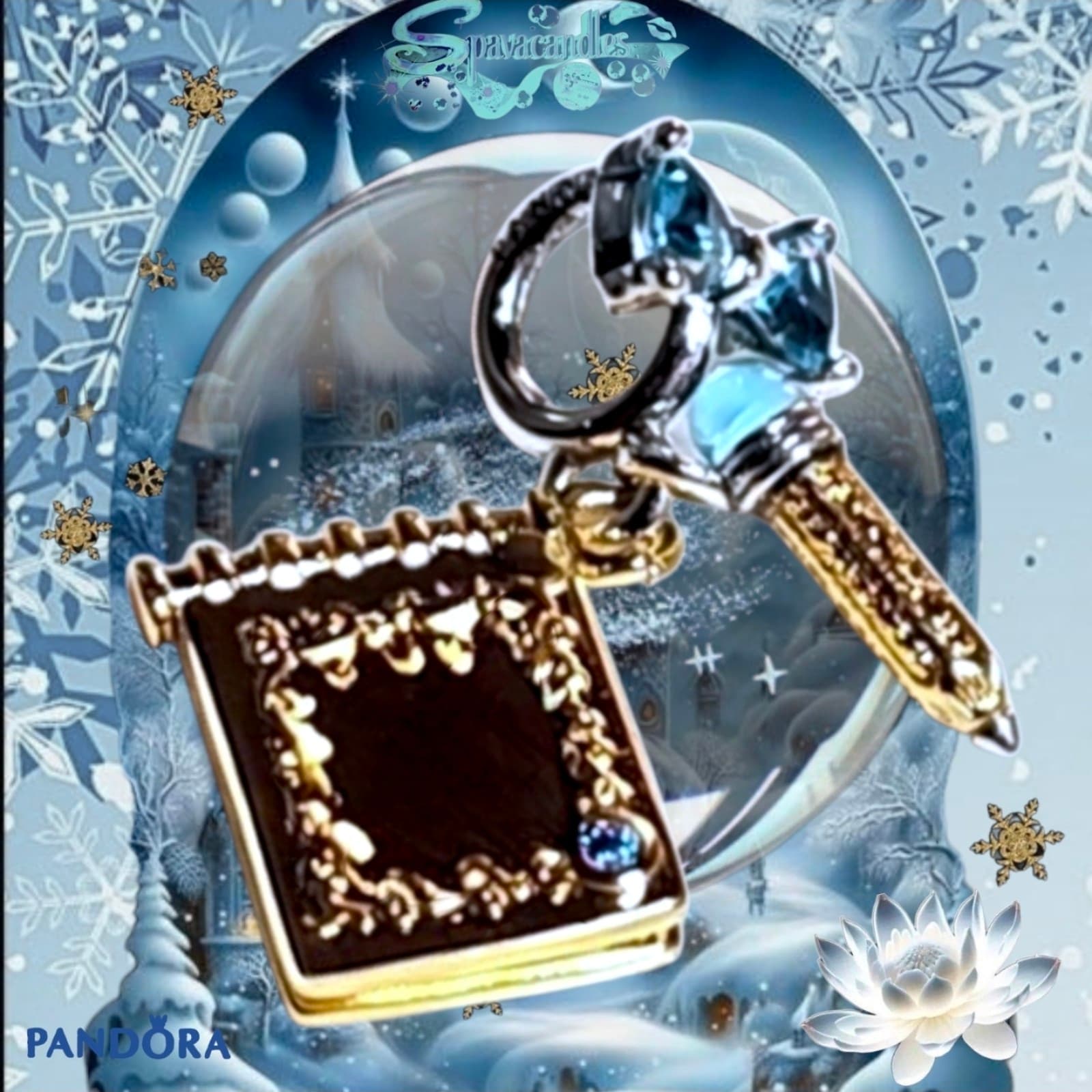 Pandora's Bridgerton collection Dance Card & Pencil Dangle Charm US SELLER - Thumbnail 6