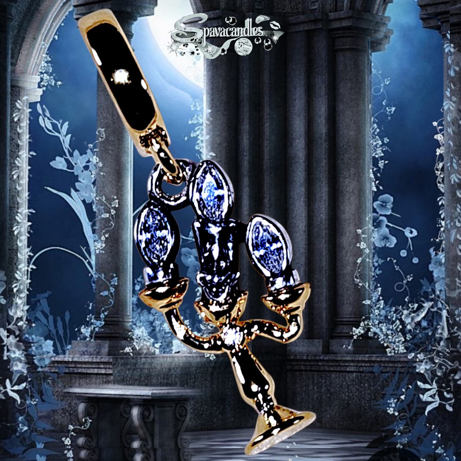 Pandora Disney Beauty and the Beast Lumiere Dangle Charm US SELLER - Thumbnail 4