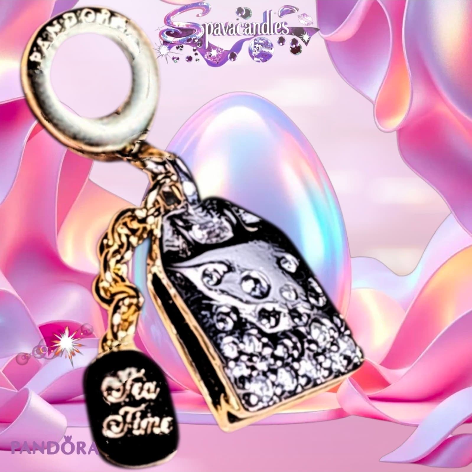 Pandora's Bridgerton collectionTea Bag Dangle Charm US SELLER - Thumbnail 4
