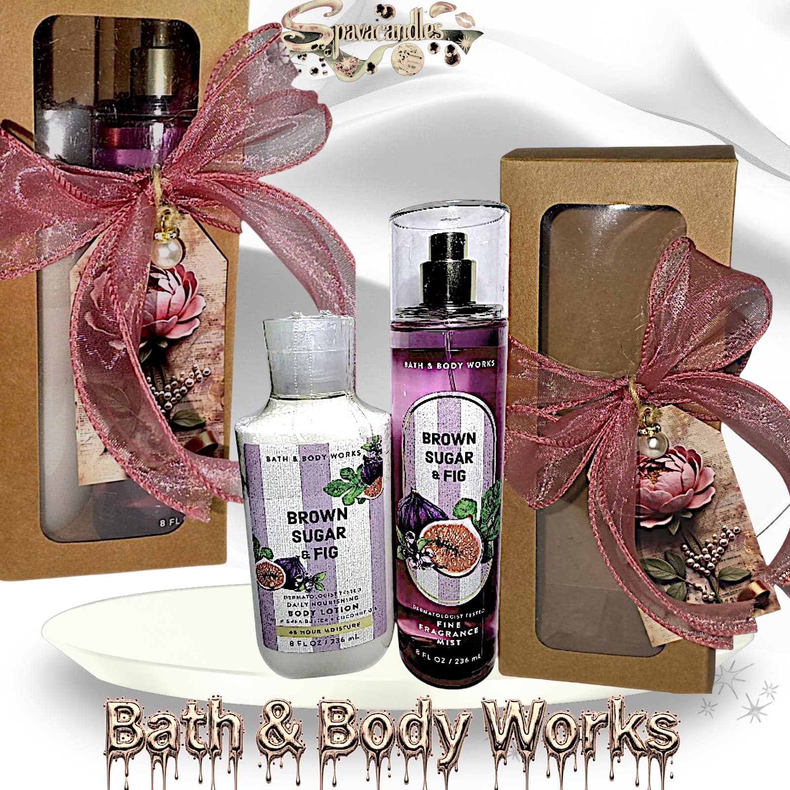 Bath & body works Brown sugar & fig set body spray and body lotion US SELLER - Thumbnail 8