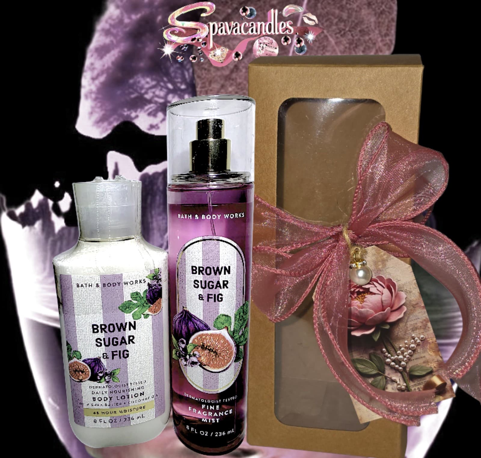 Bath & body works Brown sugar & fig set body spray and body lotion US SELLER - Thumbnail 5