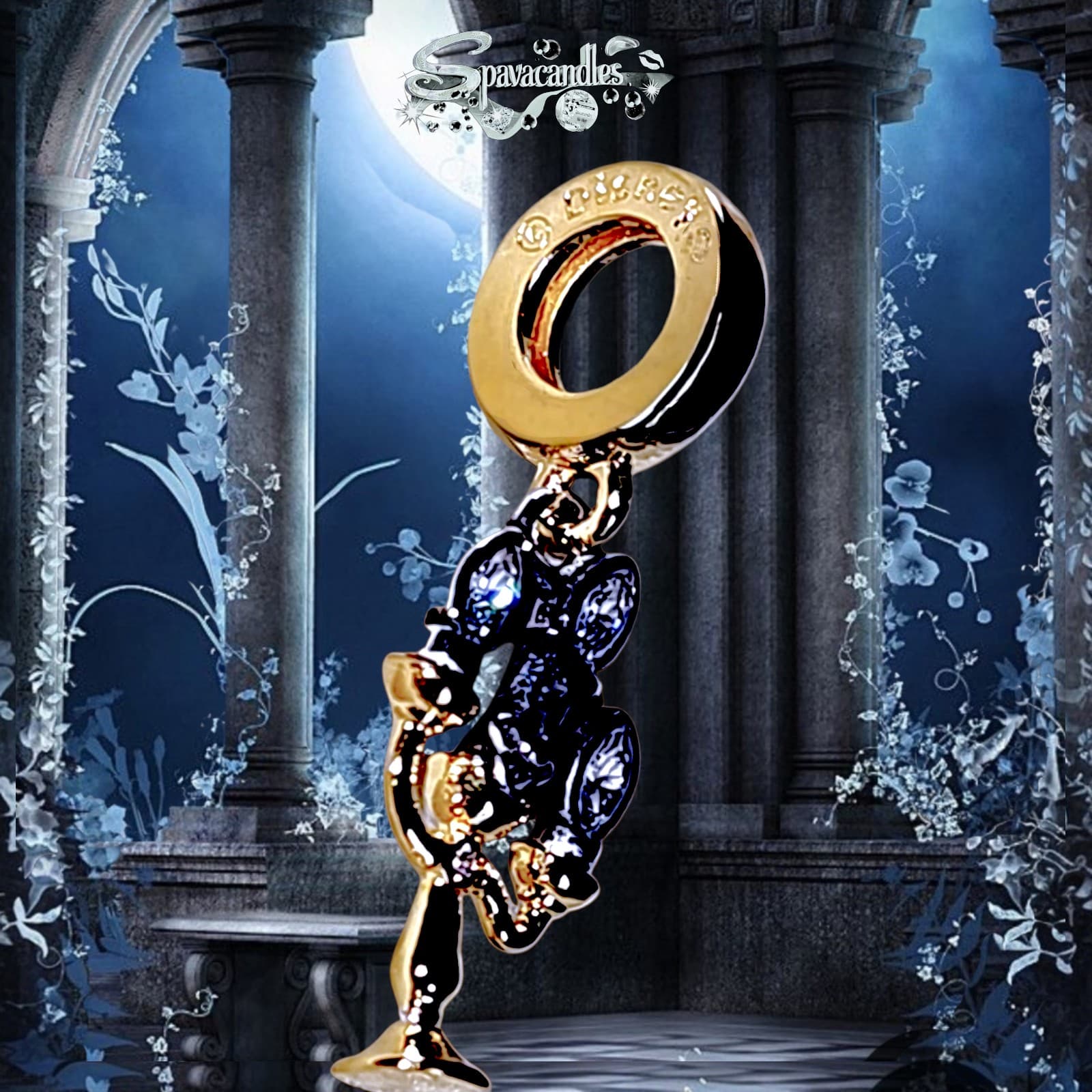 Pandora Disney Beauty and the Beast Lumiere Dangle Charm US SELLER - Thumbnail 3