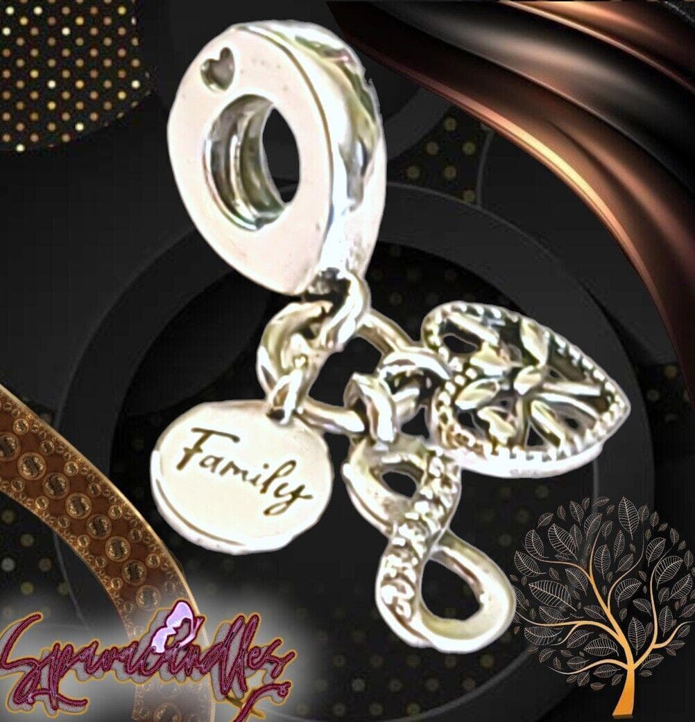 New Pandora 925 Family Infinity Triple Dangle Charm 792201C01 US seller - Thumbnail 7