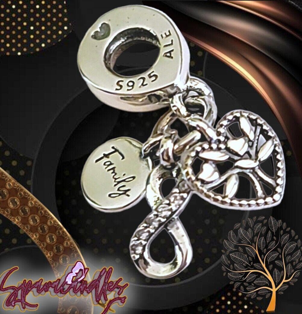 New Pandora 925 Family Infinity Triple Dangle Charm 792201C01 US seller - Thumbnail 5
