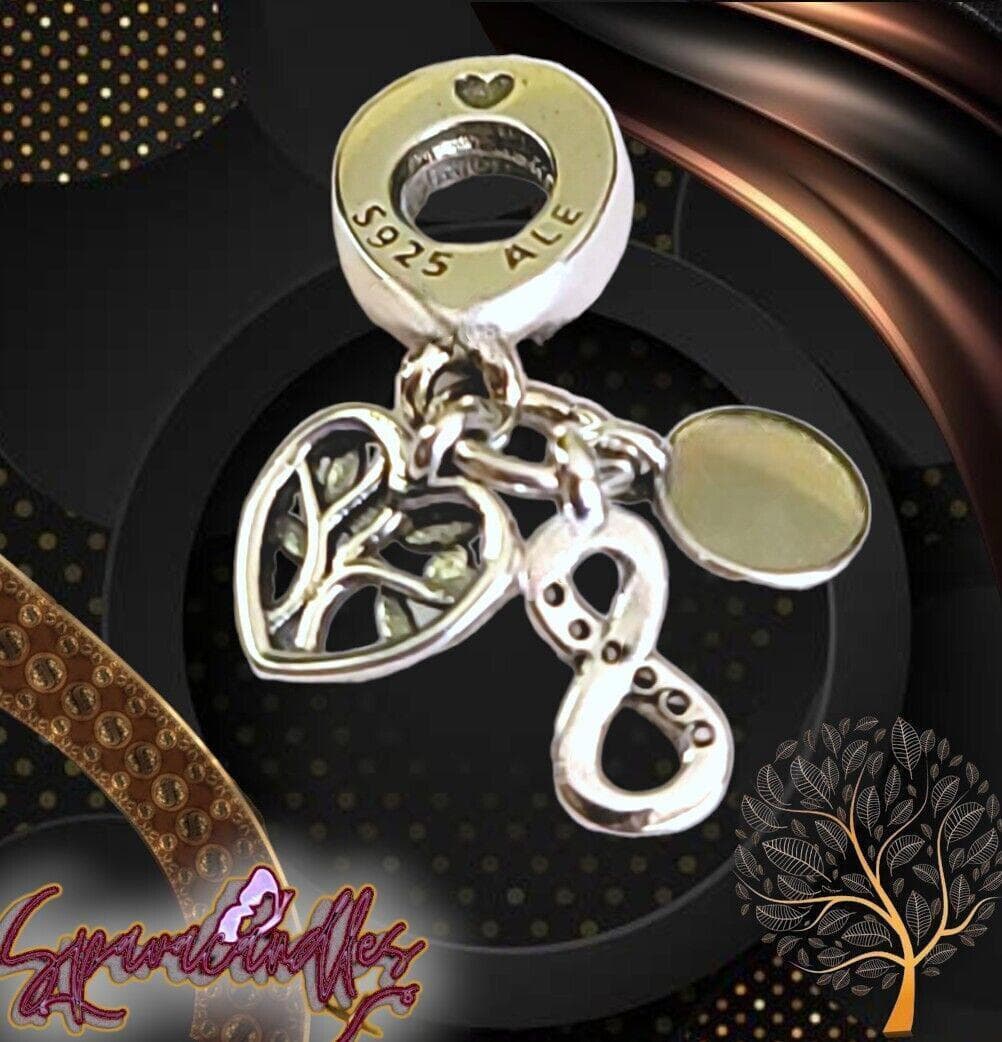 New Pandora 925 Family Infinity Triple Dangle Charm 792201C01 US seller - Thumbnail 4