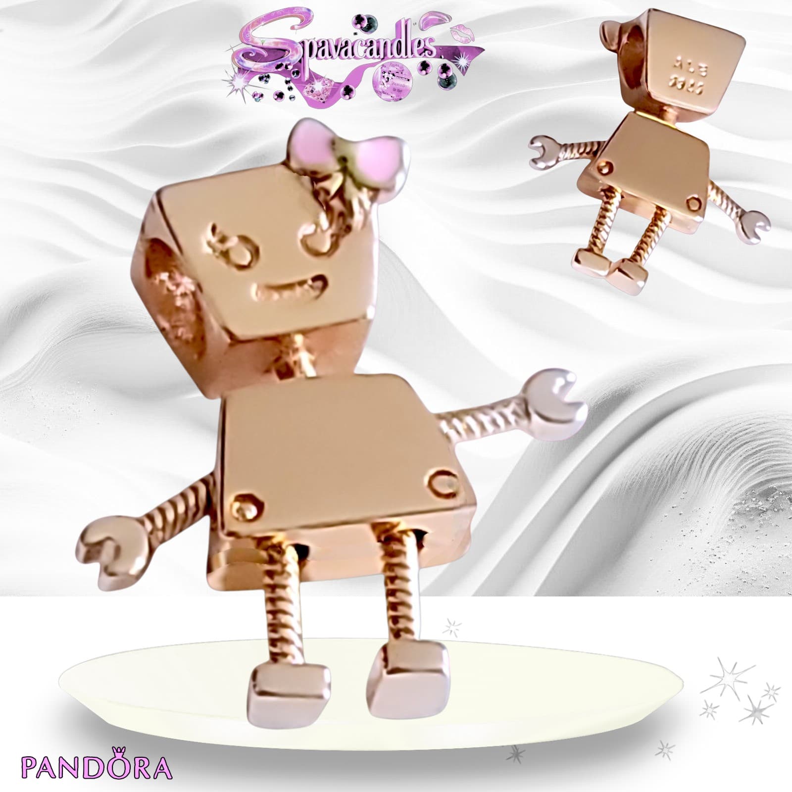 Pandora Rose Gold Plated Bella Bot Charm US SELLER - Thumbnail 2