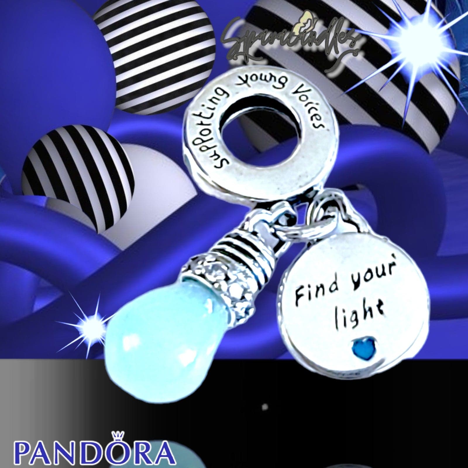 Pandora Find your Light GLOW IN THE DARK Sterling Silver charm - Thumbnail 7