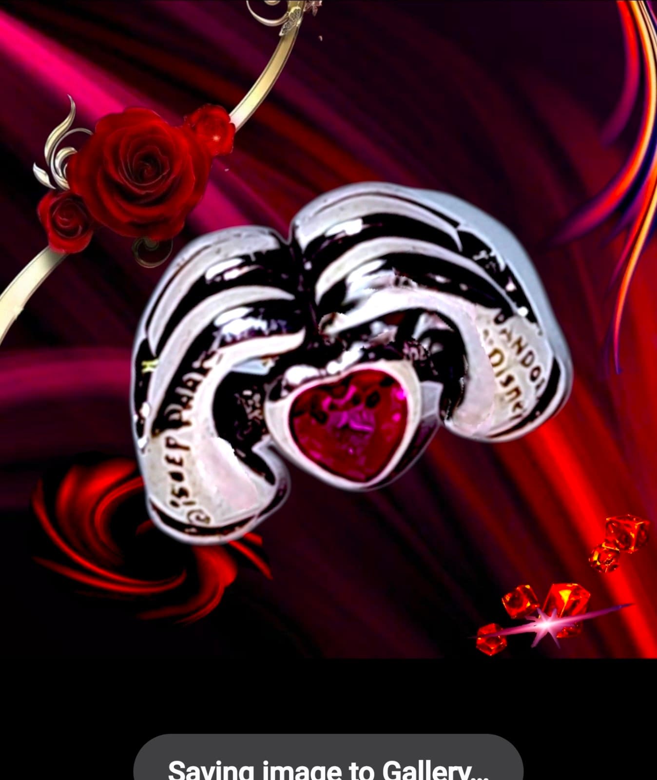 Pandora Disney Parks Mickey Heart Hands silver charm US SELLER - Thumbnail 5