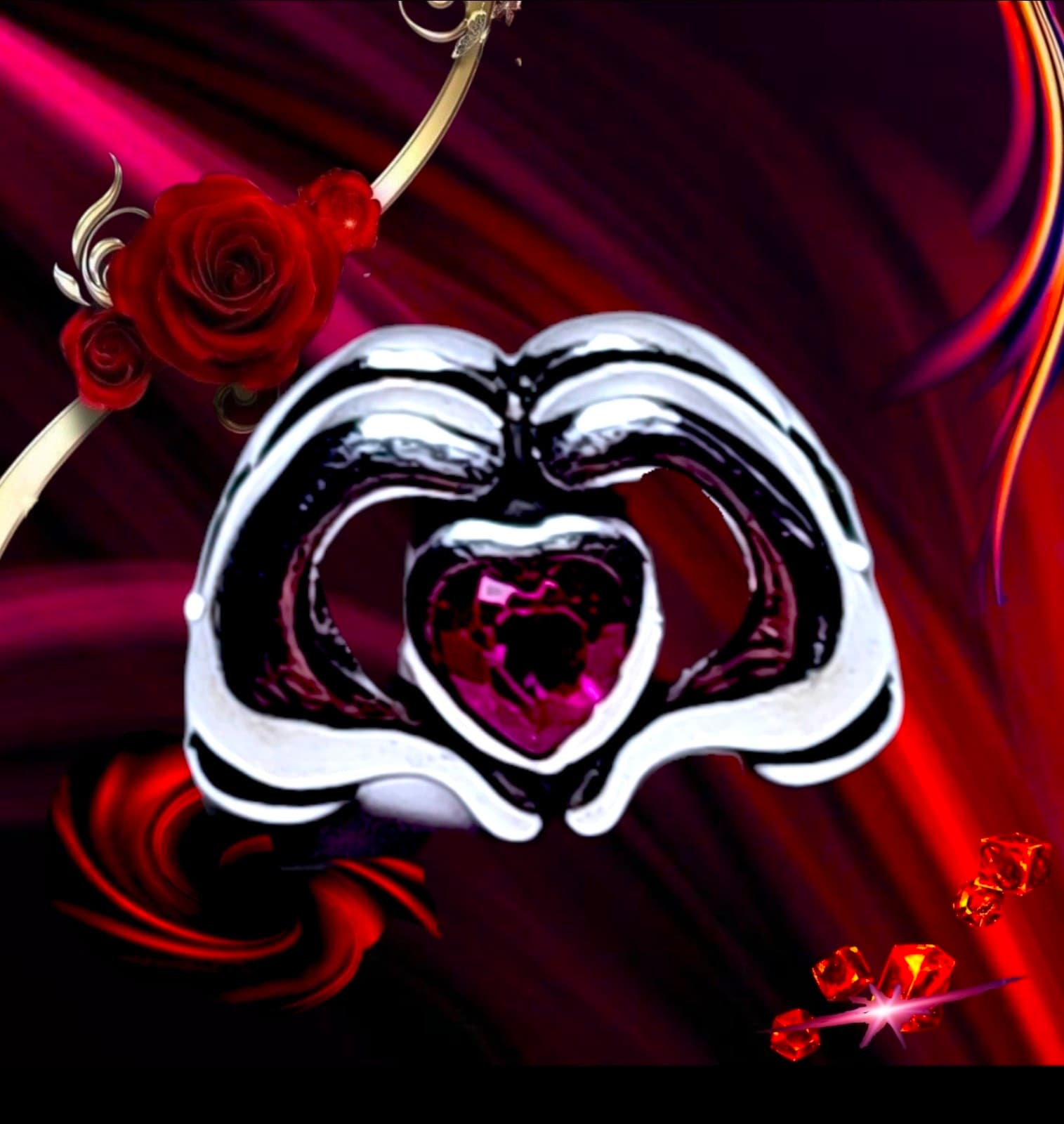 Pandora Disney Parks Mickey Heart Hands silver charm US SELLER - Thumbnail 6